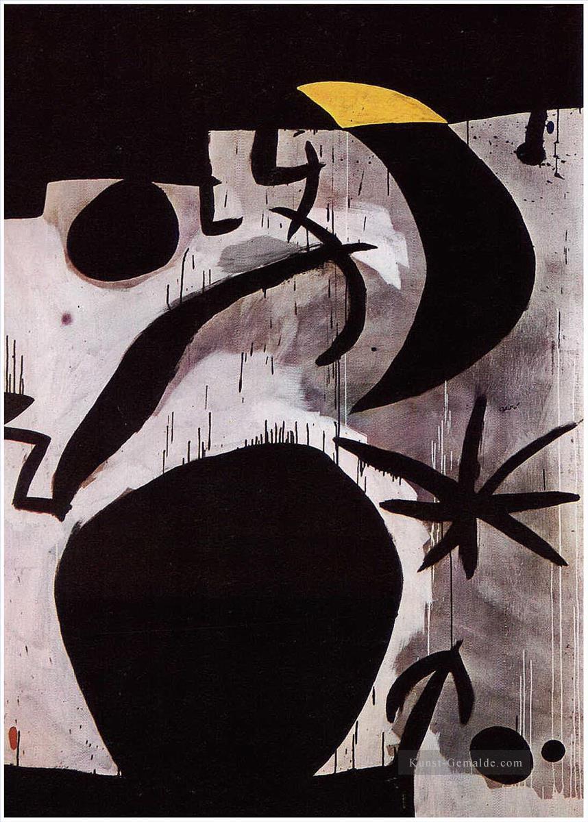 Frau und Vögel in der Nacht 2 Joan Miró Ölgemälde